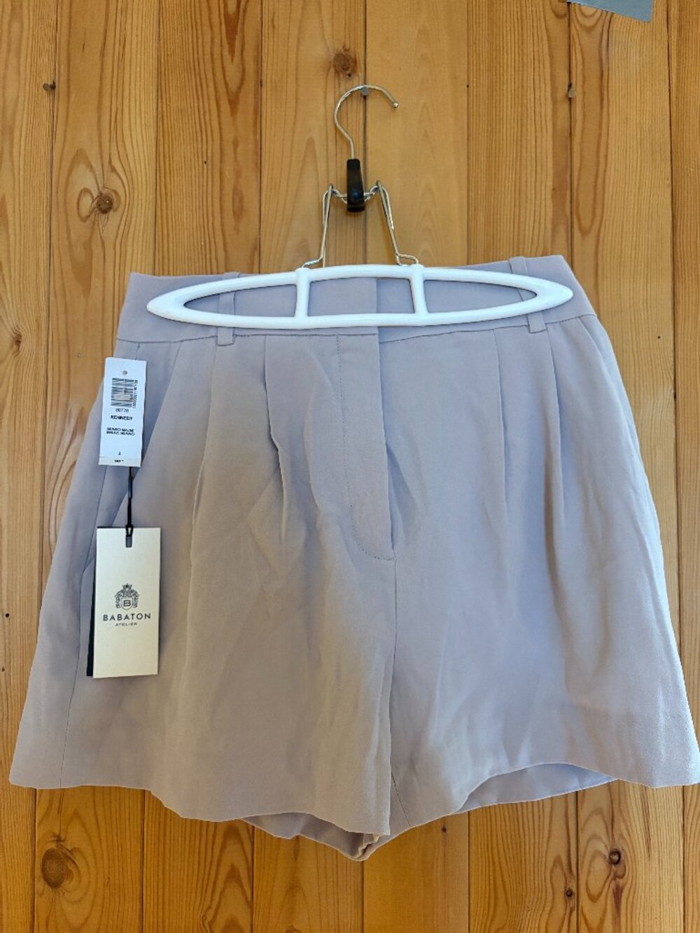 Mauve Babaton Trouser Shorts New with Tags